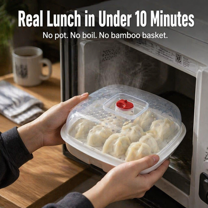 VaporLux™ — Steam Dumplings, Fish & Veggies Directly in Your Microwave