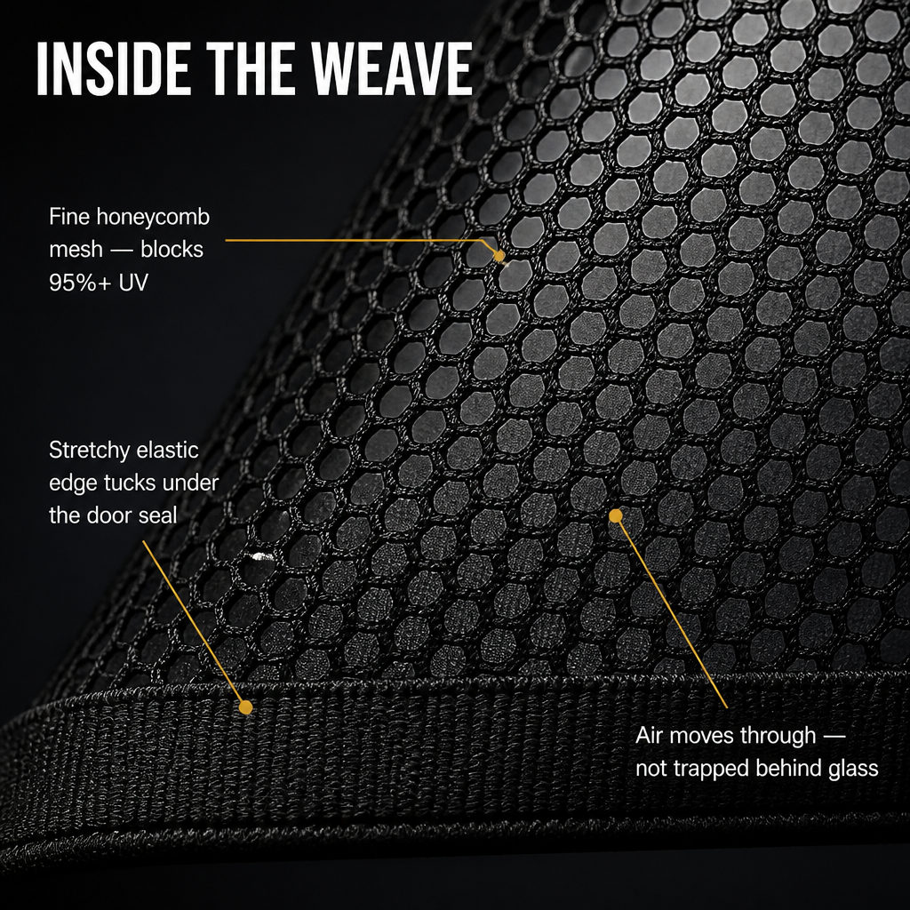 VentiShade™ — Slip On the Door, Block Out the Sun, Catch the Breeze