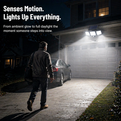 LumaRay™ — Illuminate Every Shadowy Spot With 270° Motion-Activated Solar Lighting