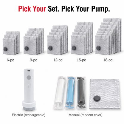 SpaceSculptor™ — Slash Closet Clutter by 80% Without Bulky Bags That Puff Up