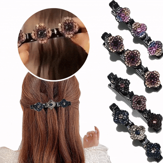 1+1 Free | Lucy™ Braided Hair Clips with Sparkling Crystal Stones