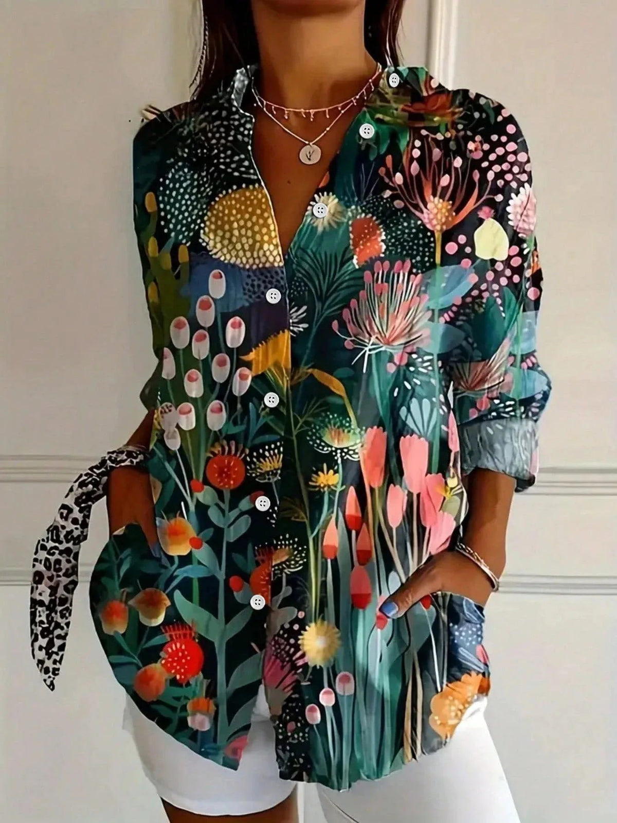 LumaSilk™ Blouse — Unleash Bold Vibrance and Perfect Fit That Moves with You