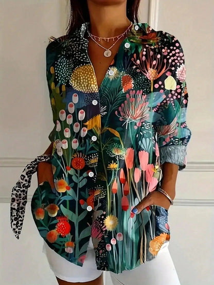 LumaSilk™ Blouse — Unleash Bold Vibrance and Perfect Fit That Moves with You