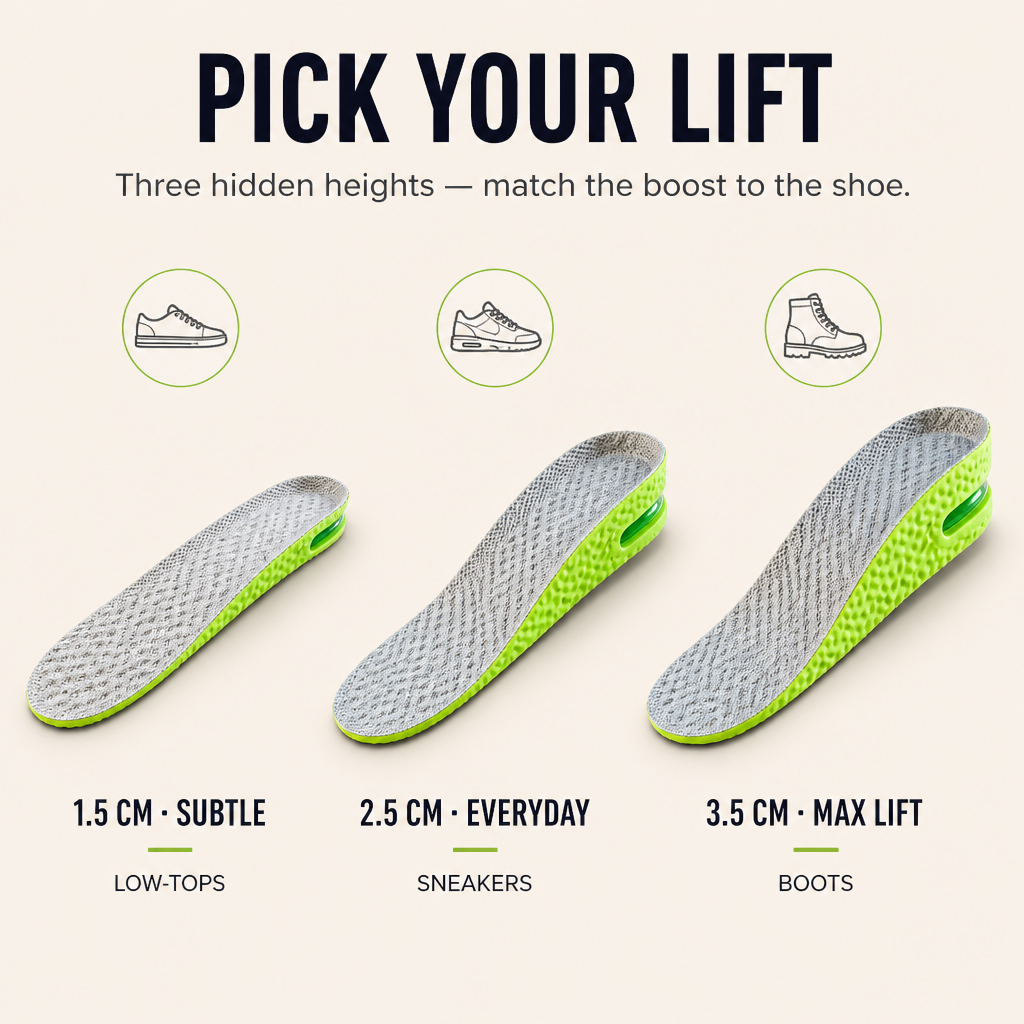 StepZure™ — Add 1.4 Inches of Height with Any Shoes You Already Have