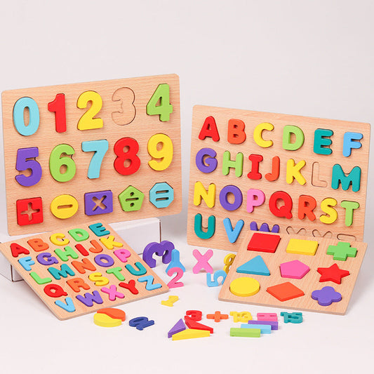 ABCMatch | Wooden Alphabet Number Shape Puzzle