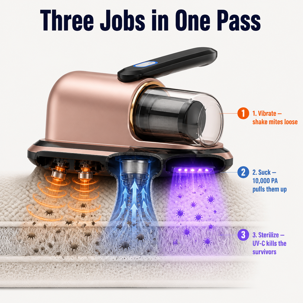 NanoPurify™ — Extract Hidden Dust Mites from Your Mattress in a Single Swipe