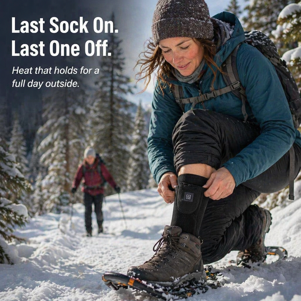 SolaceHeat™ Socks — Switch Between 3 Warmth Settings And Leave Cold Toes Behind