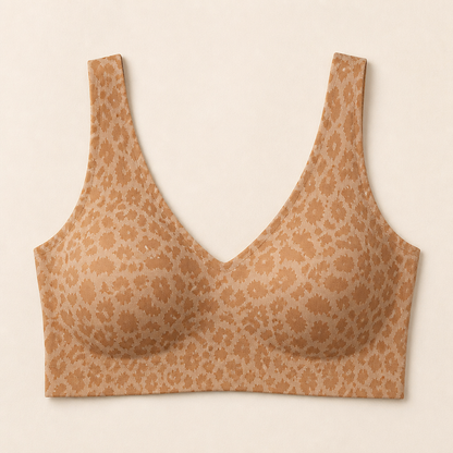 SilquiEase™ – Wireless Seamless Leopard Print Bra with Back Cut-Out