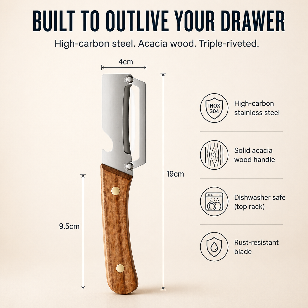SliceSwift™ — Breeze Through Pumpkin, Potato & Apple Skins Instantly
