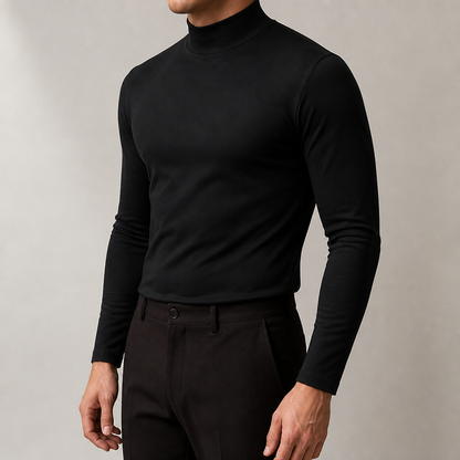TitanFit™ – Slim Sleek Fit Mock Neck Long Sleeve Base Layer