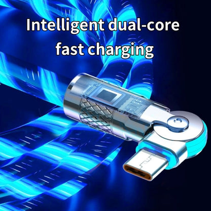 GlowLink - Fast Charging Cable with 540° Rotation and Illuminated Lights