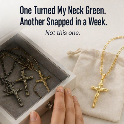 SolaraFaith™ — Sport a Crucifix That Resists Tarnish, Breakage, and Green Neck Stains