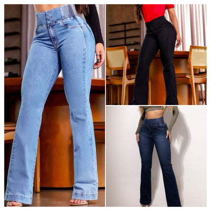 Selvra™ High Waist Flare Jeans — Shape Your Curves and Stretch with Effortless Confidence