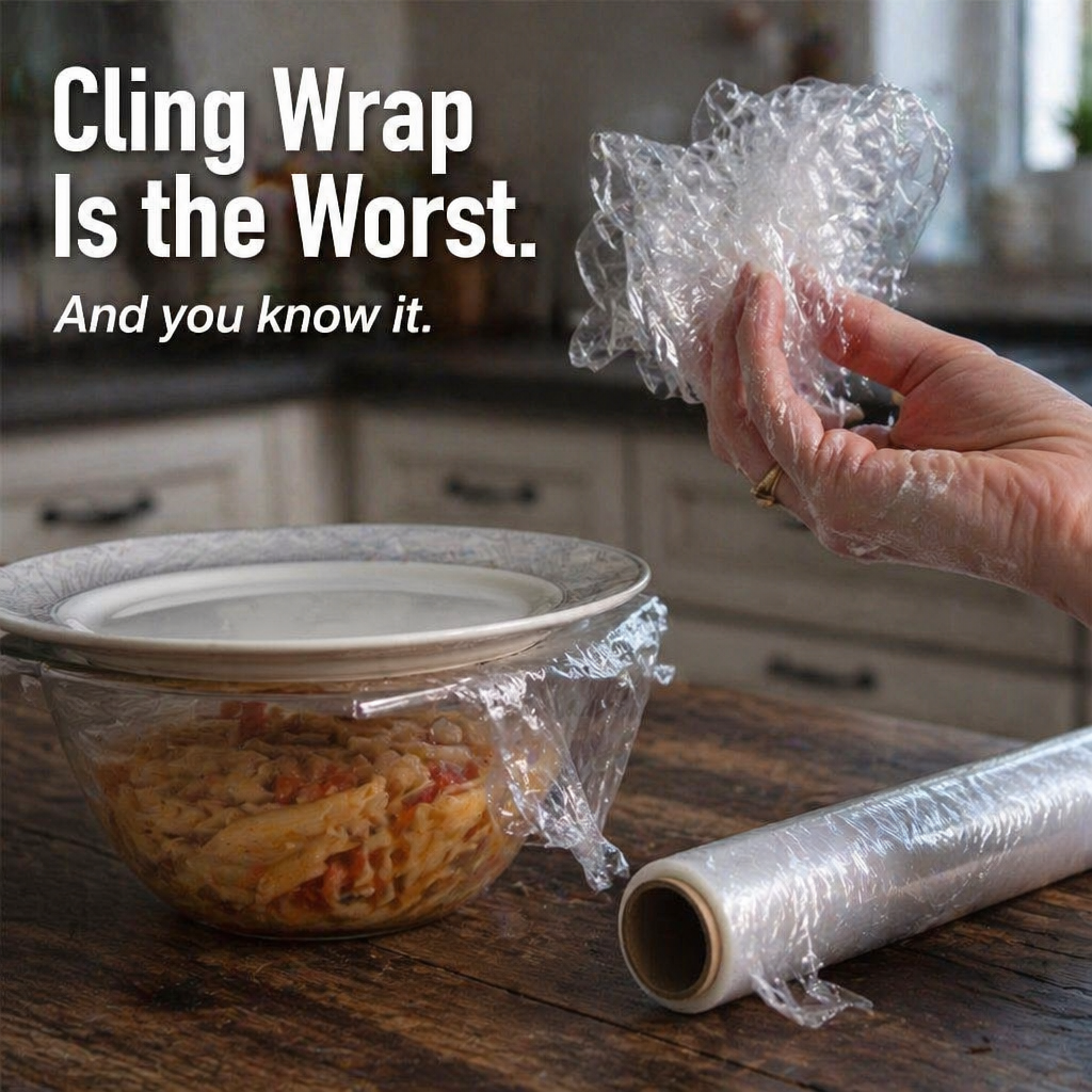 FreshWrapPro™ — Seal Any Bowl in One Stretch and Avoid the Cling-Wrap Struggle