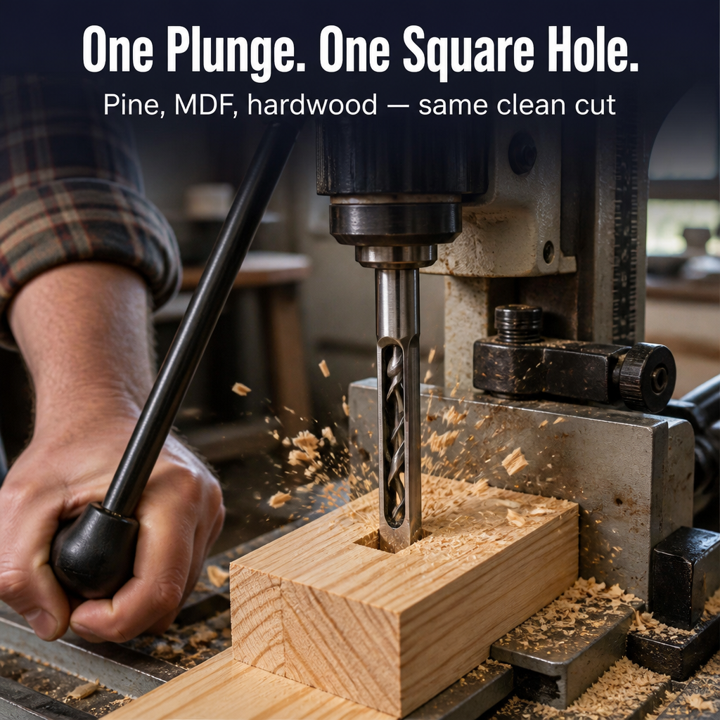 TrueEdge™ — Drill Perfectly Square Mortises in One Easy Cut, Every Time