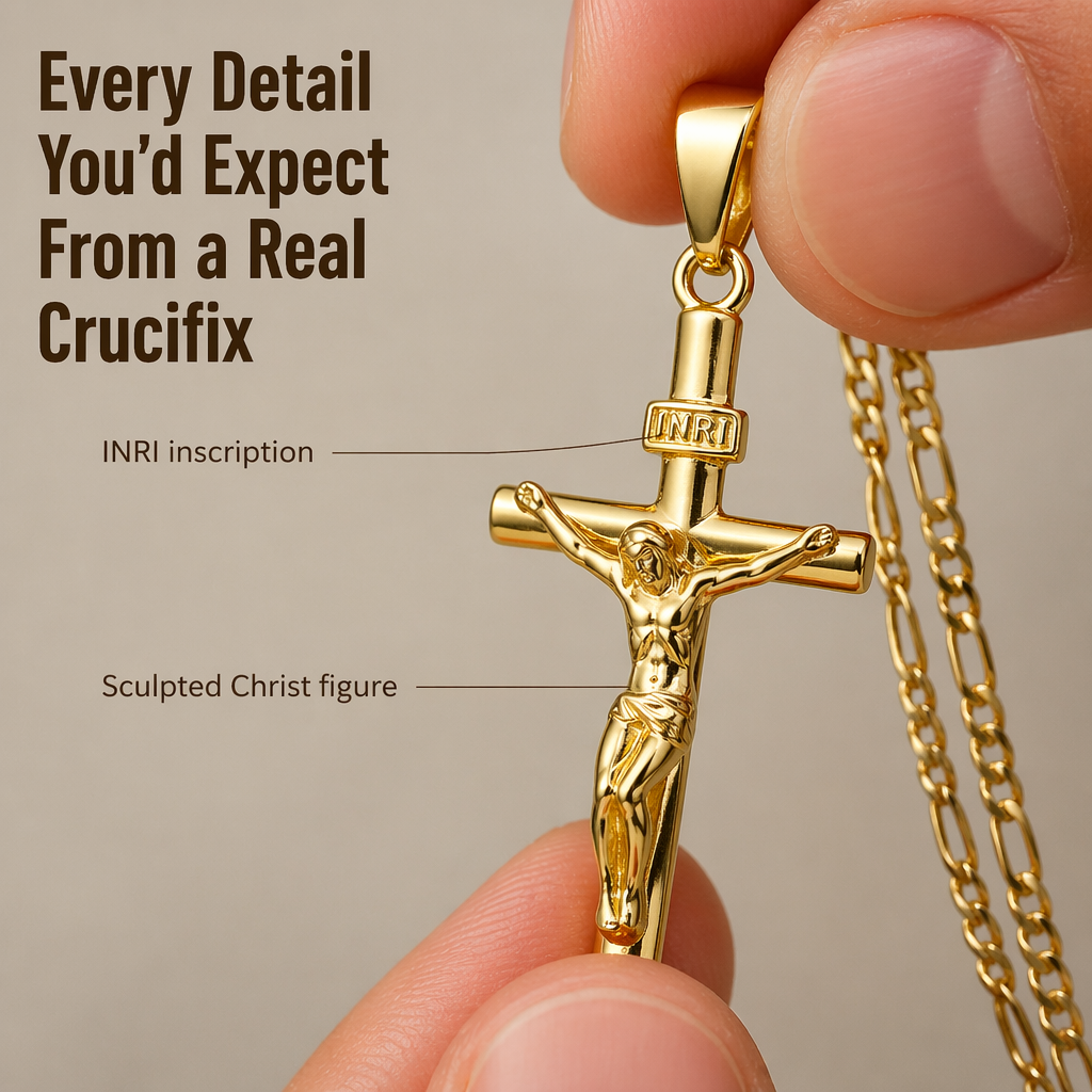 SolaraFaith™ — Sport a Crucifix That Resists Tarnish, Breakage, and Green Neck Stains