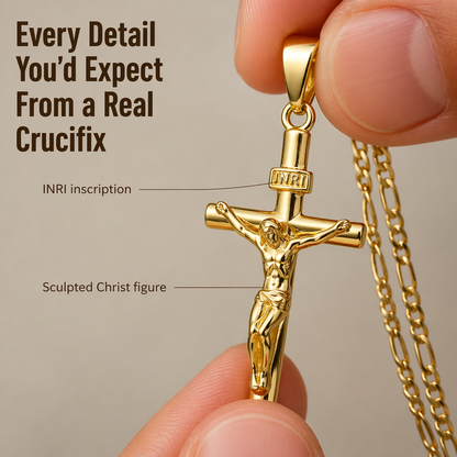 SolaraFaith™ — Sport a Crucifix That Resists Tarnish, Breakage, and Green Neck Stains