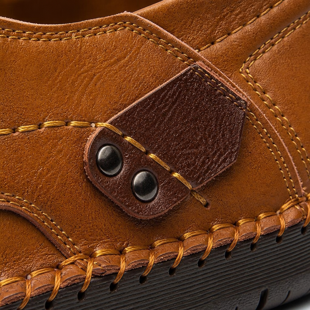 Bravaro™ – Handcrafted Slip-On Leather Loafers with Padded Sole