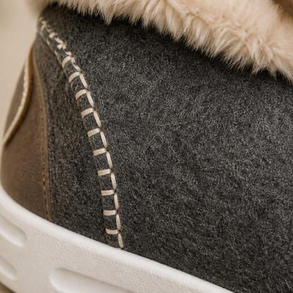 StrideEase™ – Plush Faux Fur-Lined Slip-On Winter Boots