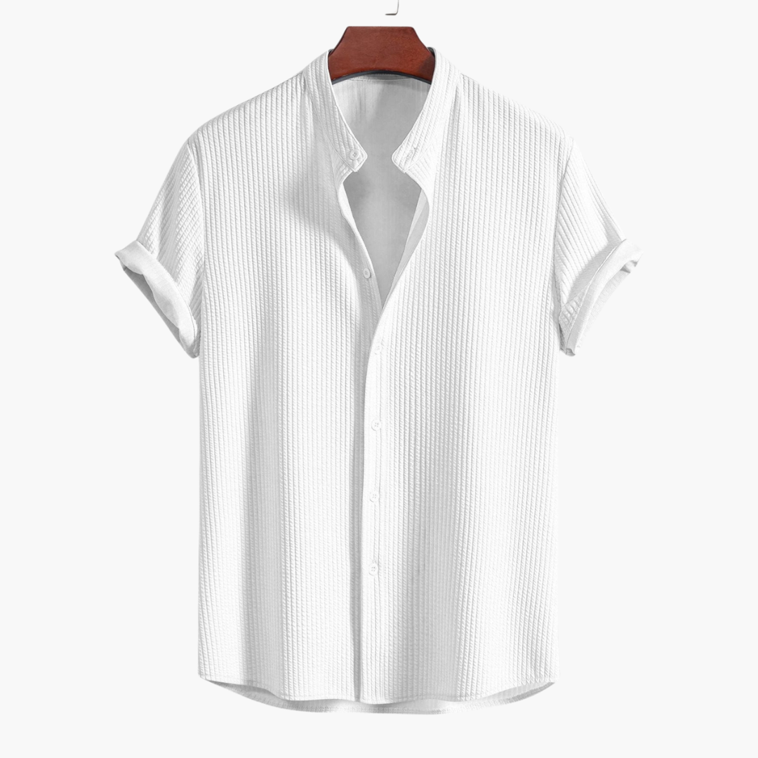 ValorEdge™ Mens Stand Collar Shirt — Own Every Room with Effortless Confidence and All-Day Comfort