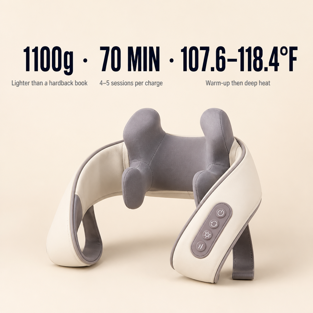 SensaWave™ — Melt Neck and Shoulder Knots with Warm Shiatsu Hands