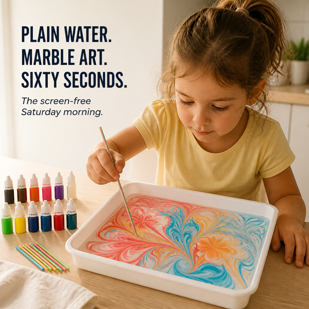 SplashForm™ — Transform Tap Water into Marble Art Kids Lift, Dry, and Frame