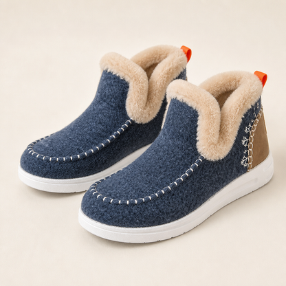 StrideEase™ – Plush Faux Fur-Lined Slip-On Winter Boots