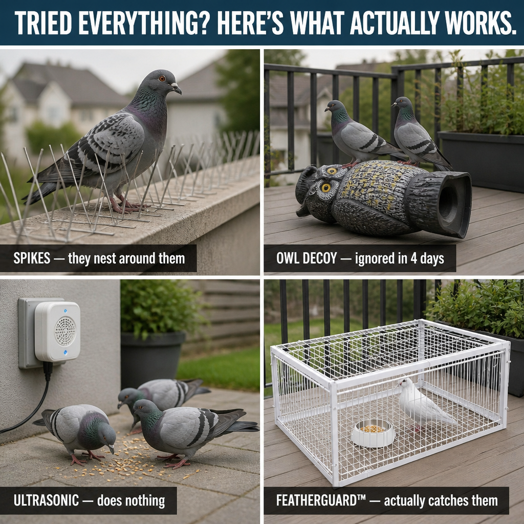 SkyLatch™ — Outsmart Pigeons and Reclaim Your Garden Peacefully