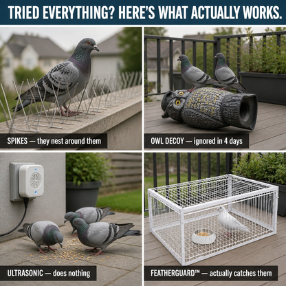 SkyLatch™ — Outsmart Pigeons and Reclaim Your Garden Peacefully