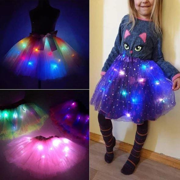GlintWhirl™ LED Tutu Skirt — Light Up Every Step with Featherlight Comfort and Unstoppable Sparkle