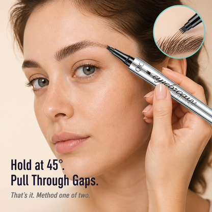 NatuSculpt™ 4-Tip Brow Pen — Draw Natural Hair-Like Brows in 60 Seconds That Stay Put