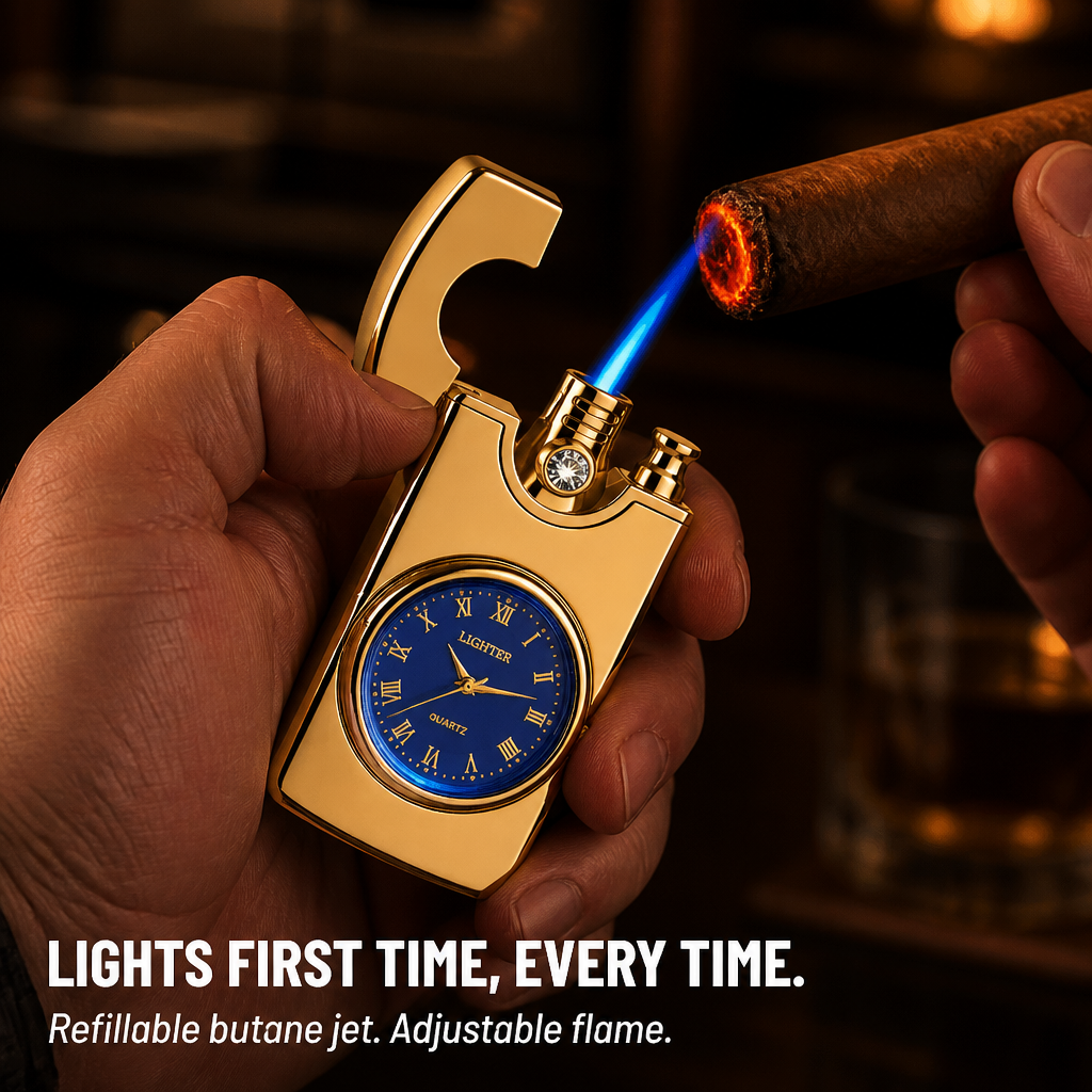 IgniteXcel™ — Light a Blue Torch Flame and Tell the Time with One Hand