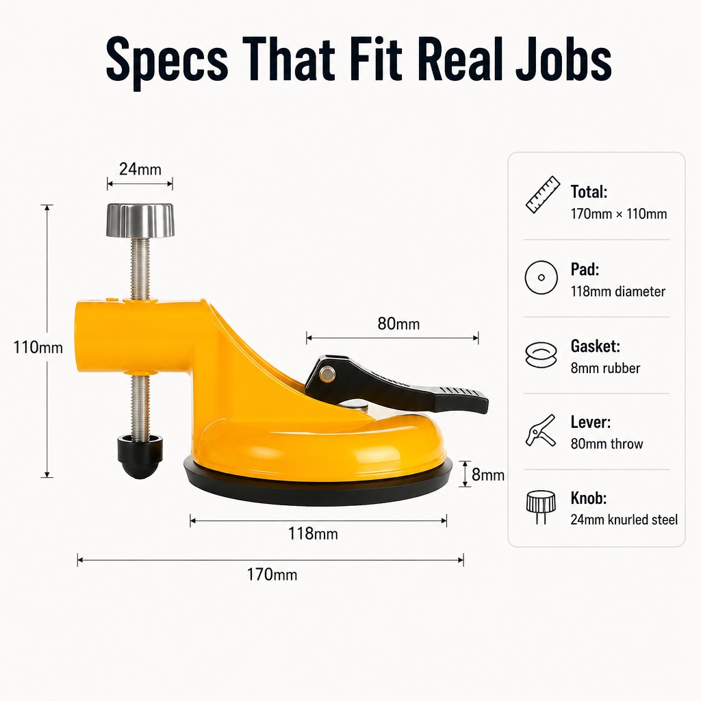 ProGrip™ — Lift Heavy Tile, Glass, and Mirrors Alone Without a Single Slip