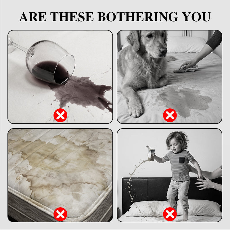SnoozeShield™ — Wrap Your Bed in Heavenly Softness and Total Stain Defense