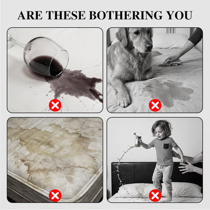 SnoozeShield™ — Wrap Your Bed in Heavenly Softness and Total Stain Defense