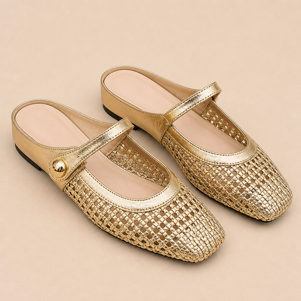 BreezeStep™ – Handcrafted Square-Toe Mary Jane Mules