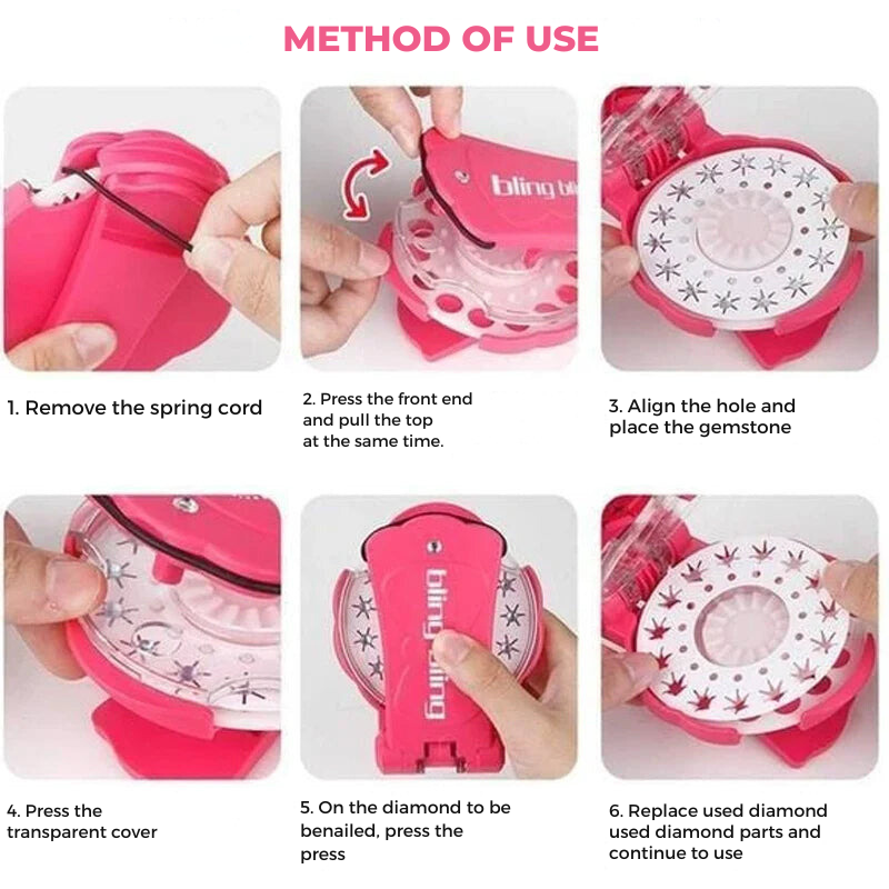 GlamSnap | Blinger Gem Stapler: Decorate your accessories with flair