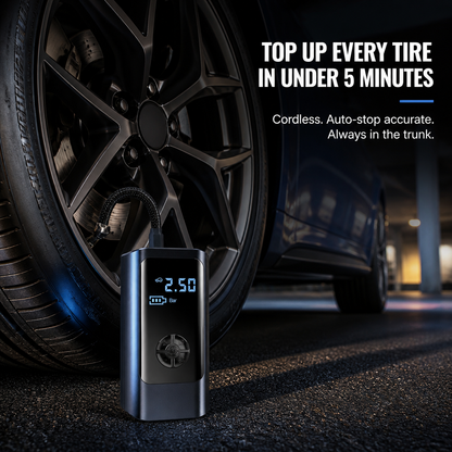 AeroPulse™ — Inflate Tires Perfectly Fast Without Lifting a Finger