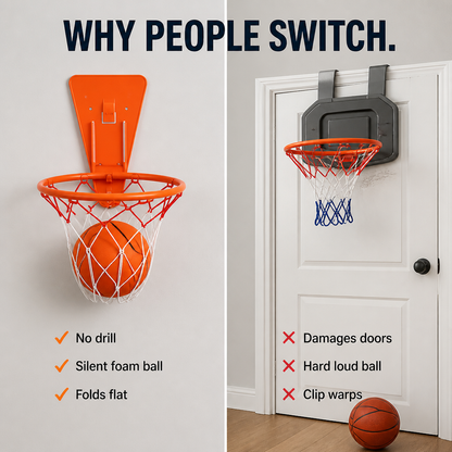 VoltRise™ — Stick, Shoot, Score: Quiet Indoor Basketball Without a Single Drill Hole