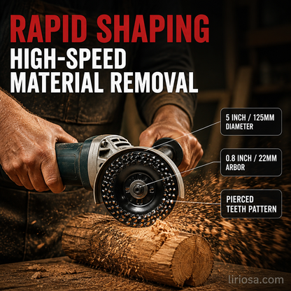VeloCraft™ — Cut, Sculpt & Shape Wood at Double Speed on Any 5″ Grinder