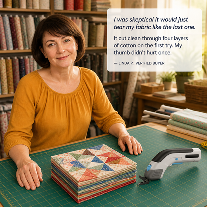 LuminaShear™ — Slice Through Fabric, Leather & Cardboard Without Hand Strain