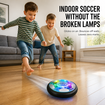 GlideSphere™ — Transform Rainy Days Into Indoor Soccer Fun Without Shattered Lamps