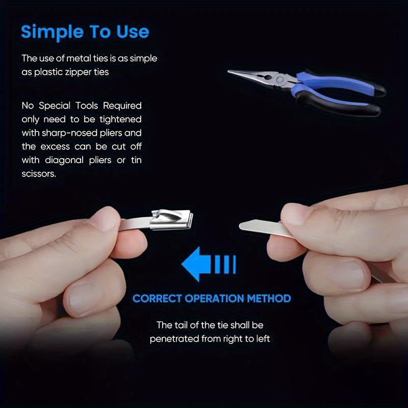 IronGrip™ Stainless Steel Cable Ties — Lock Down Your Load with Unbreakable Confidence
