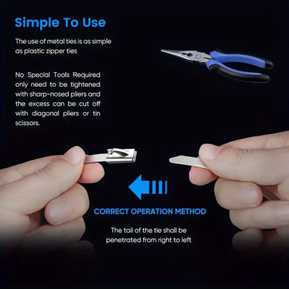 IronGrip™ Stainless Steel Cable Ties — Lock Down Your Load with Unbreakable Confidence