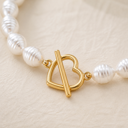 VeraLuxe™ – Triple-Strand Pearl Necklace Set with Gold Toggle Clasps