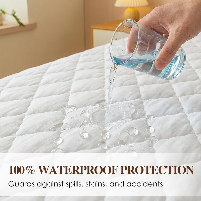 SnoozeShield™ — Wrap Your Bed in Heavenly Softness and Total Stain Defense