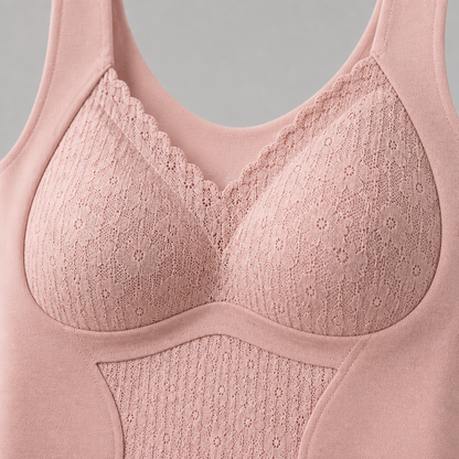 VeloFlex™ – Seamless Thermal Shaping Camisole with Integrated Lace Bra