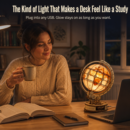 LumoraSphere™ — Click Together a Radiant Wooden Globe That Also Works as Decor