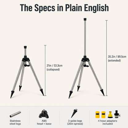 HydraMist™ — Raise Your Sprinkler Over the Plants and Reach Every Angle