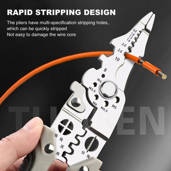 WireMaster Wire Stripper Pliers | Multi-Function Tool | Accurate Cutting & Crimping